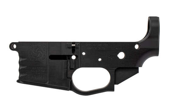 The Cross Machine Tool Stripped Ar-15 lower receiver features an integral trigger guard